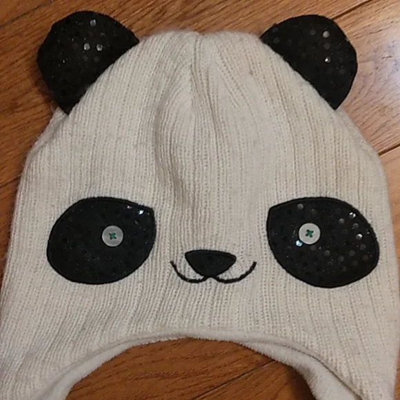 Adorable sequin panda toboggan - Picture 3 of 4